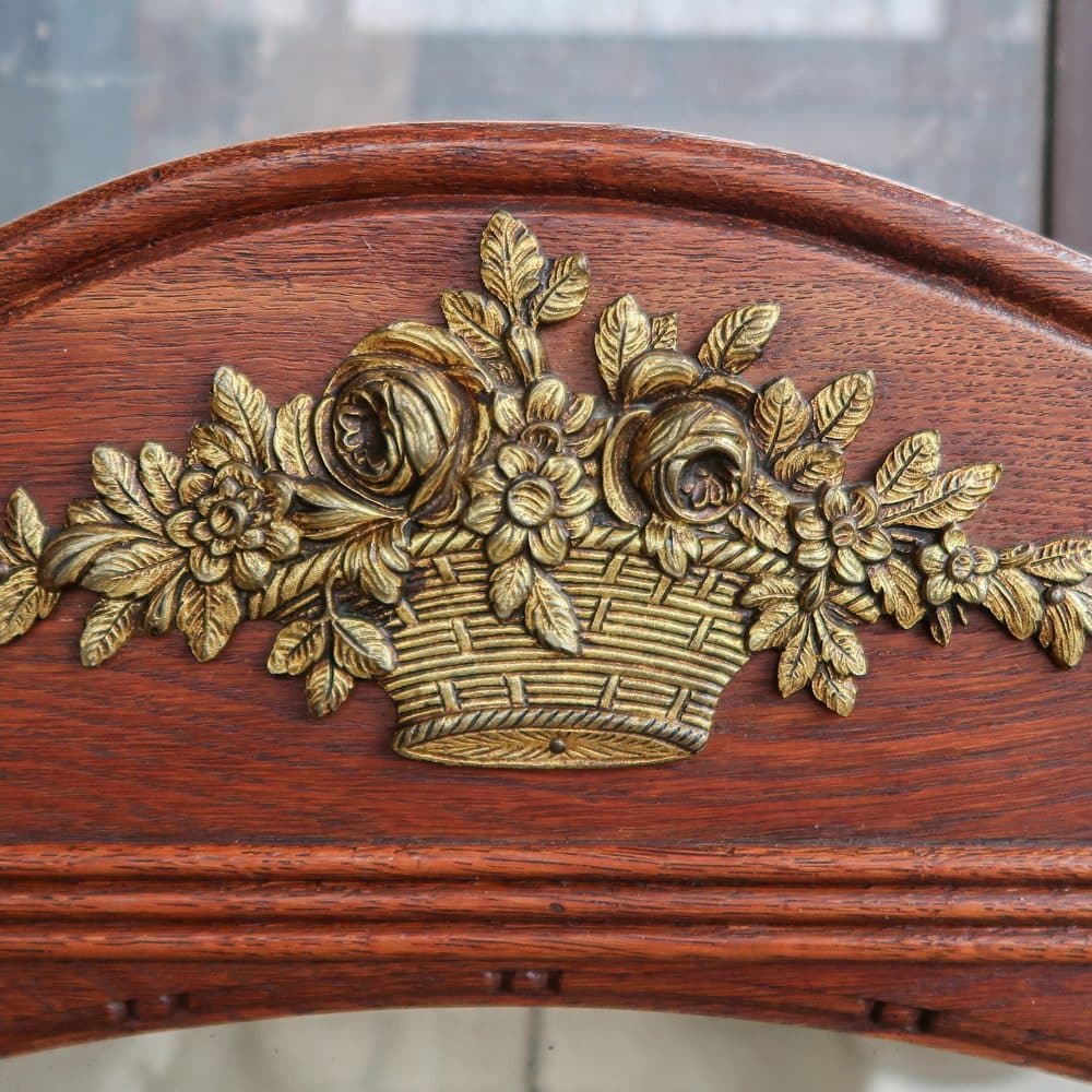 Brocante kaptafel met marmer - Afbeelding 4