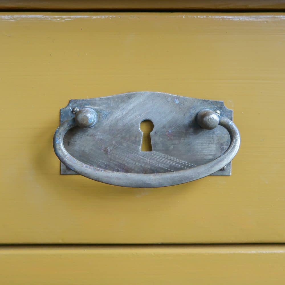 Brocante gele buffetkast - Afbeelding 10