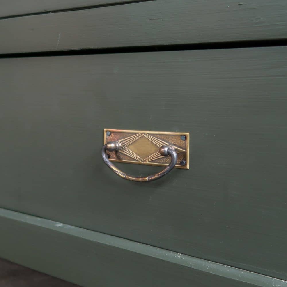 Brocante groene vitrinekast - Afbeelding 7