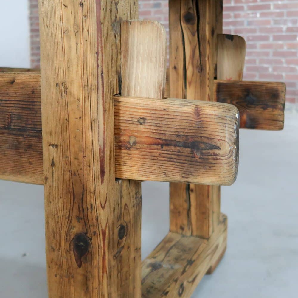 Vintage werkbank met bankschroef - Afbeelding 10