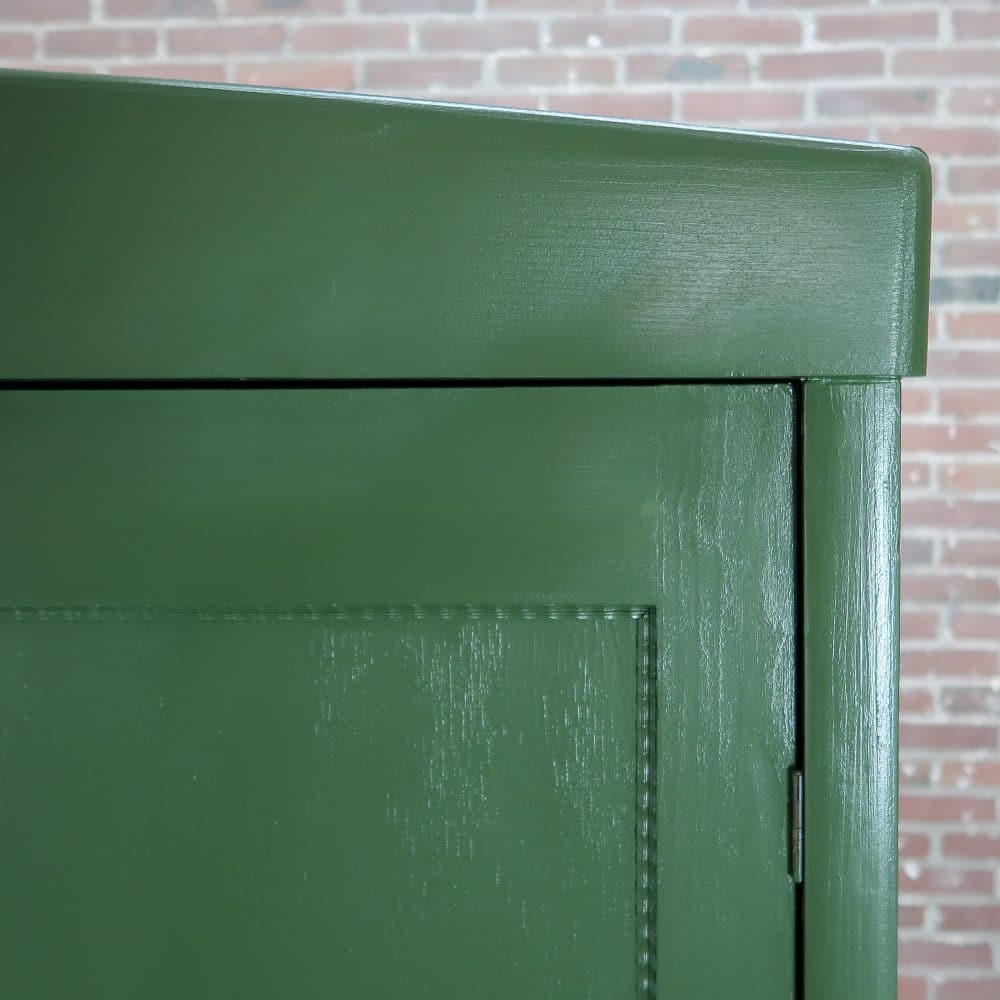 Brocante groene linnenkast - Afbeelding 5