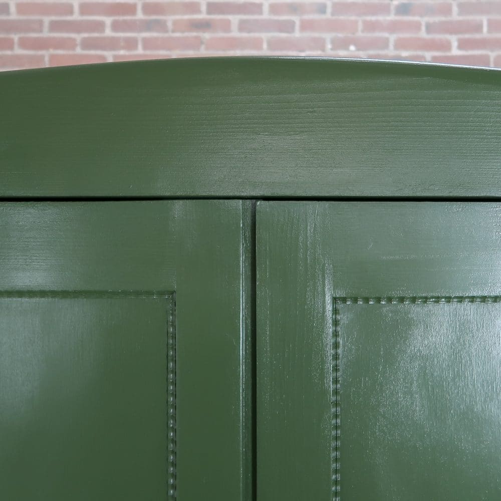 Brocante groene linnenkast - Afbeelding 4