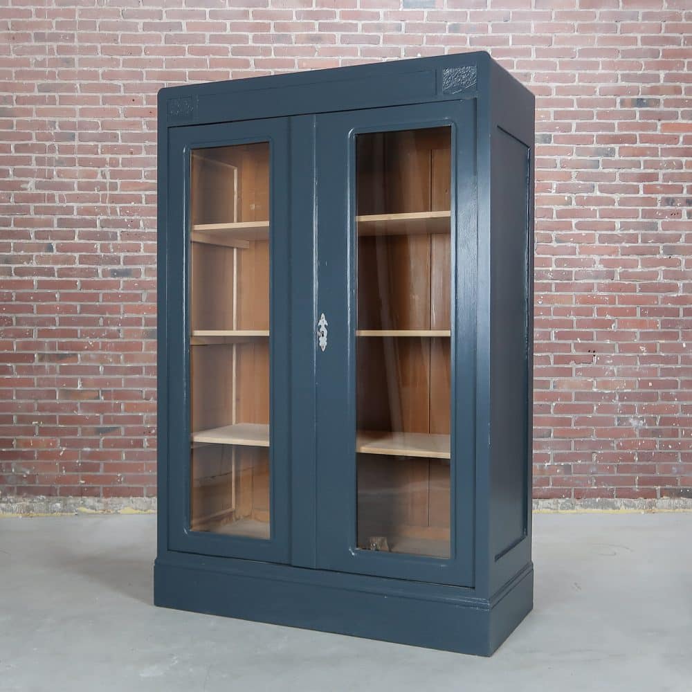 Blauwe vitrinekast - Afbeelding 2