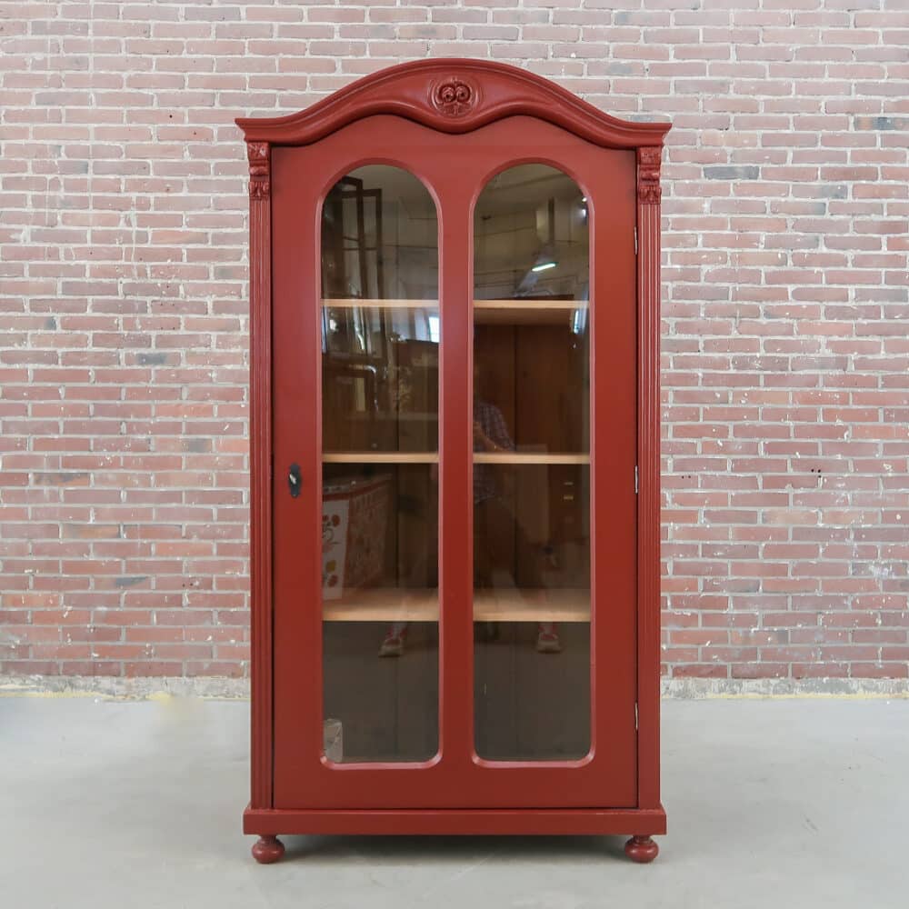 Brocante eendeurs vitrinekast