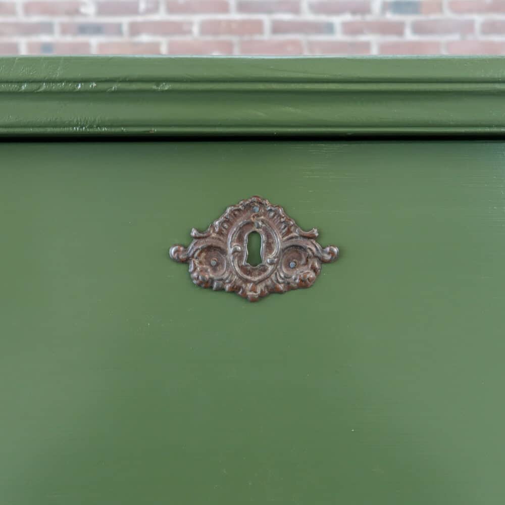 Groene brocante ladekast - Afbeelding 6