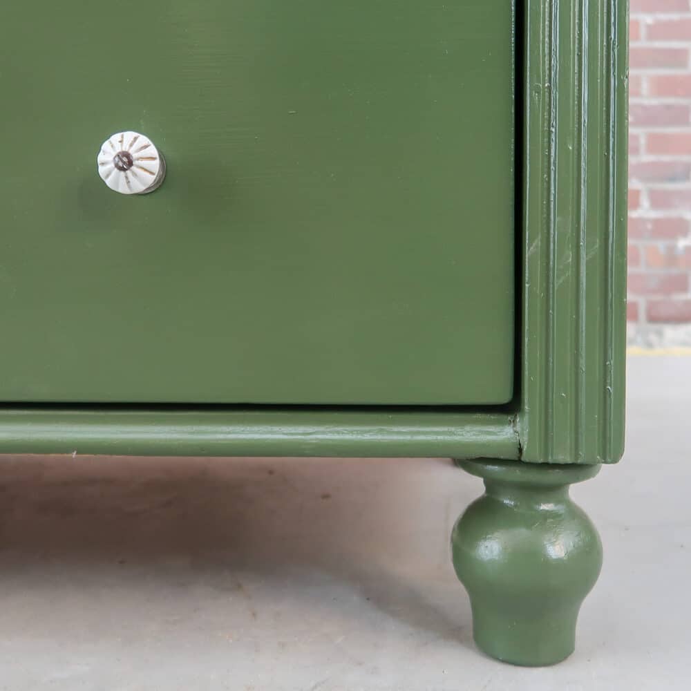 Groene brocante ladekast - Afbeelding 8