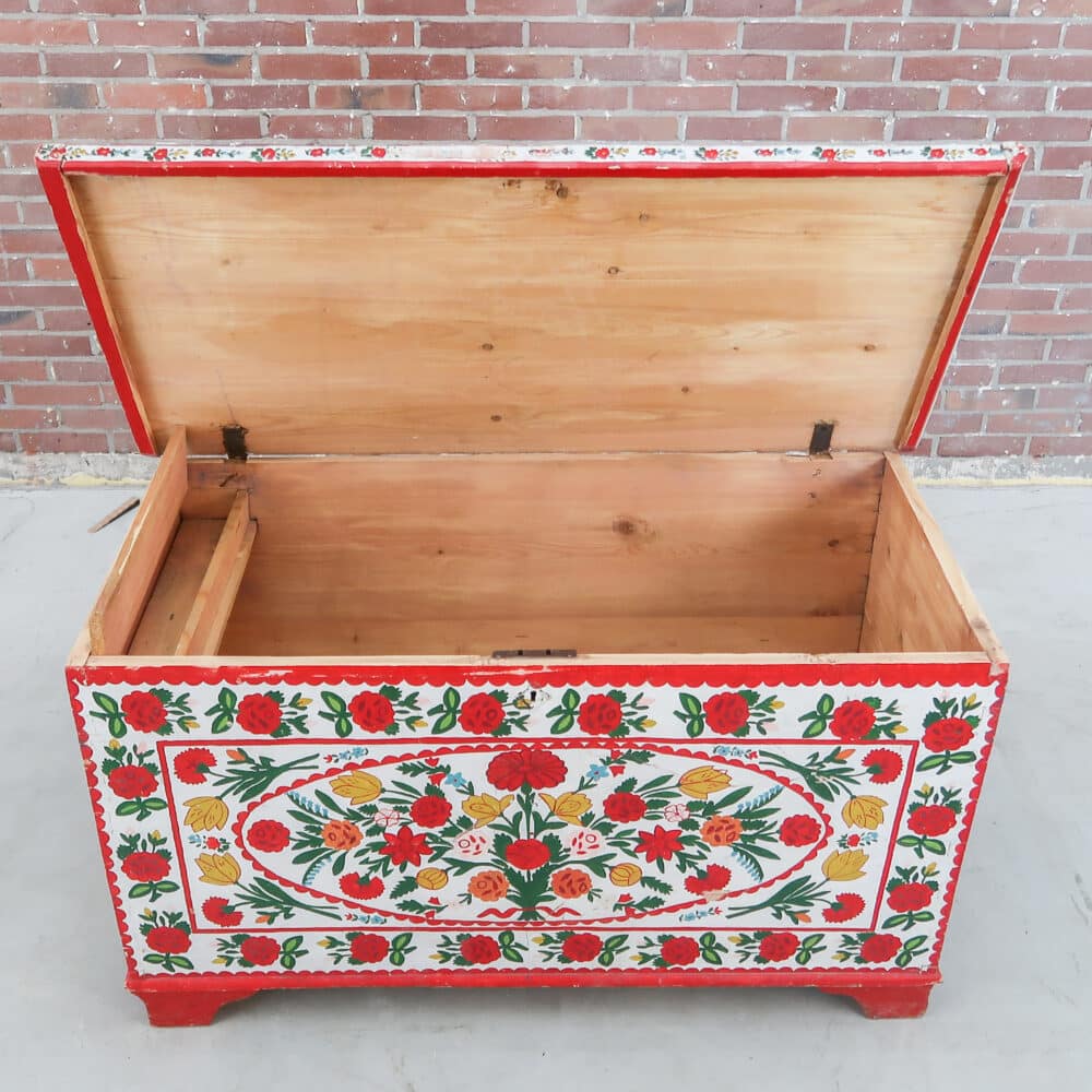 Handbeschilderde houten kist - Afbeelding 2