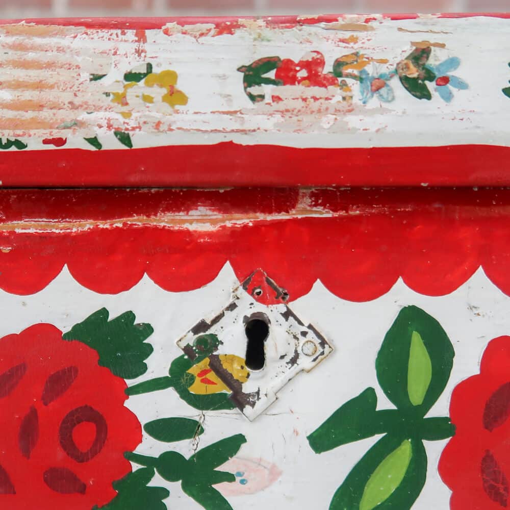 Handbeschilderde houten kist - Afbeelding 10