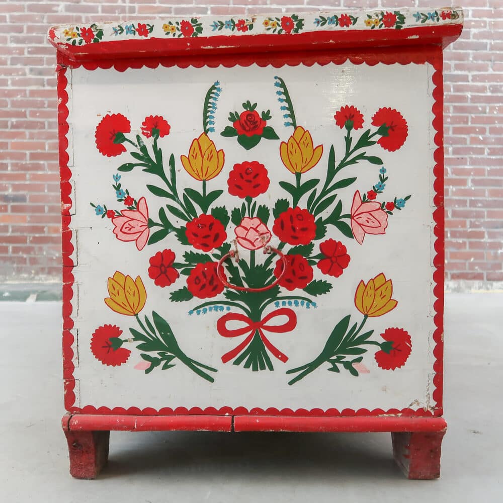 Handbeschilderde houten kist - Afbeelding 5