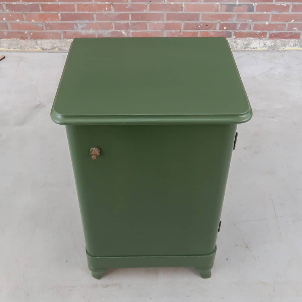 Groen brocante nachtkastje - Afbeelding 5