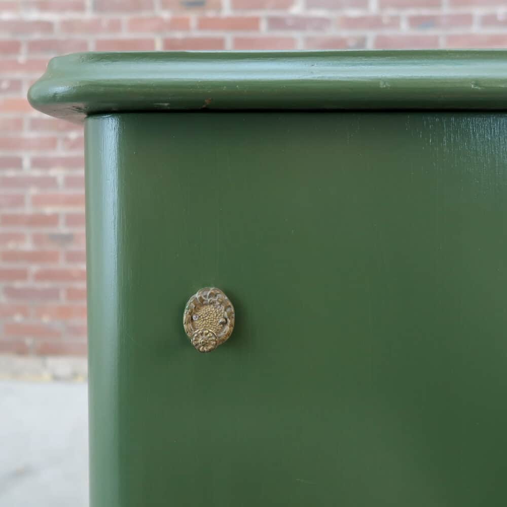 Groen brocante nachtkastje - Afbeelding 6