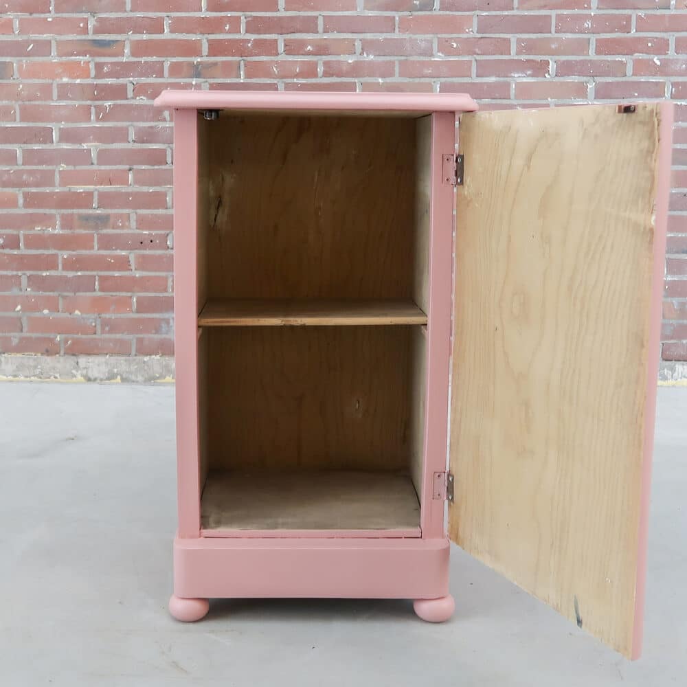 Roze brocante nachtkastje - Afbeelding 4