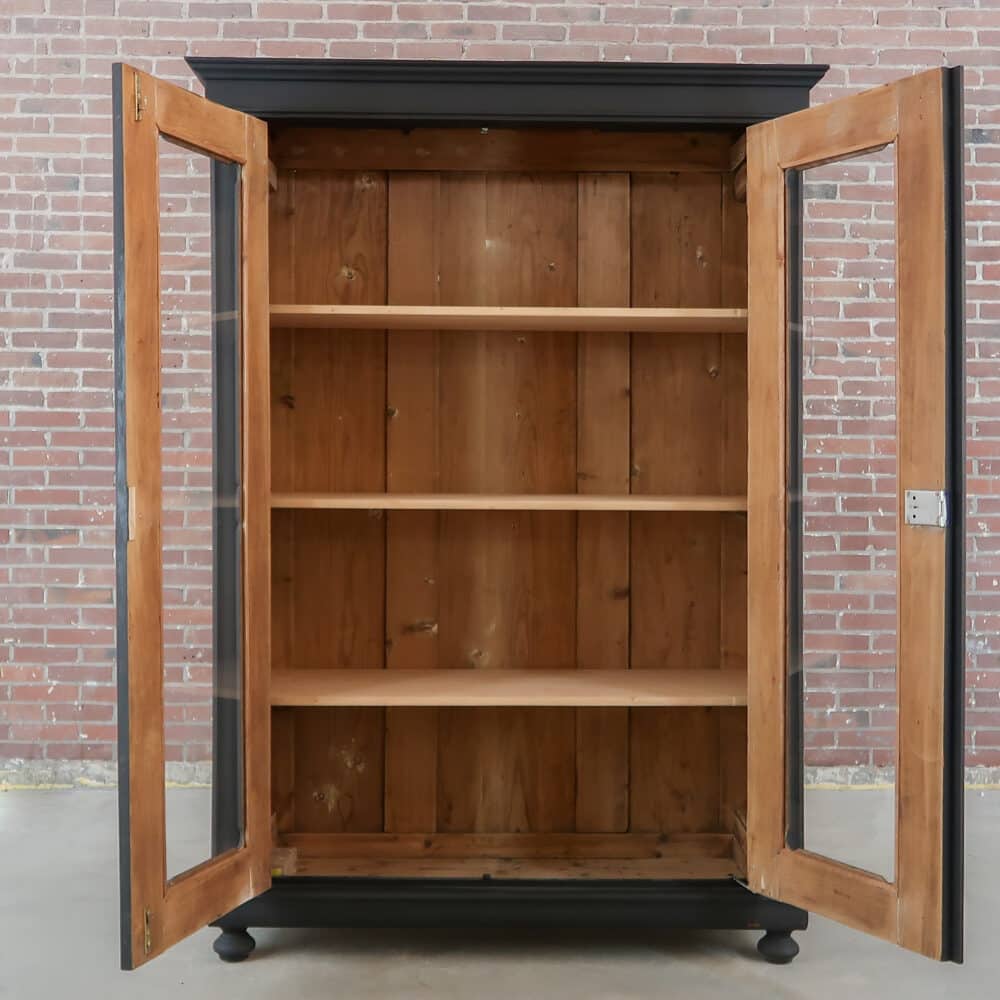 Zwarte vitrinekast - Afbeelding 2