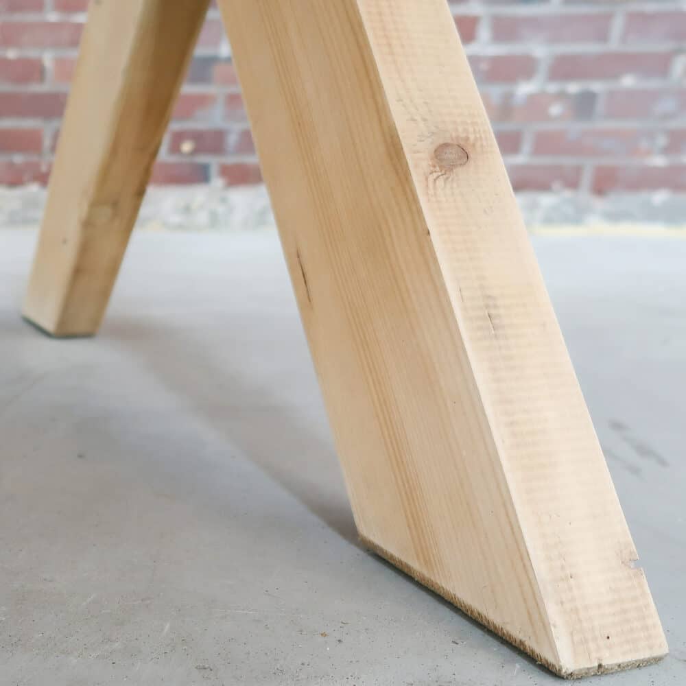 Houten kruispoot werktafel - Afbeelding 9