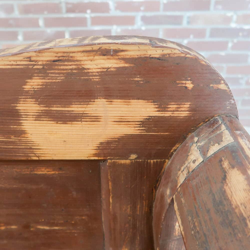 Antieke houten bank - Afbeelding 5