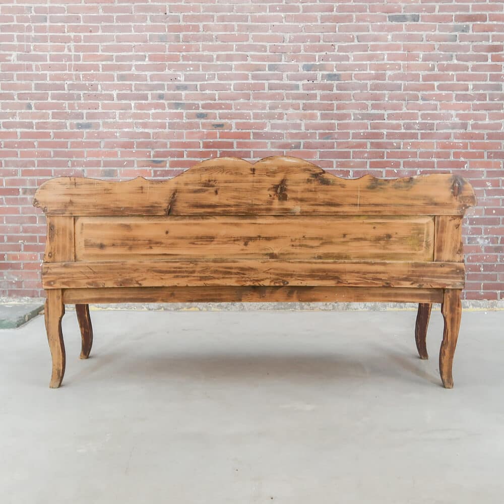 Antieke houten bank - Afbeelding 9