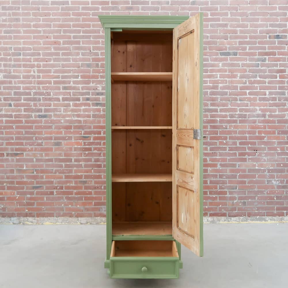 Groene eendeurs linnenkast - Afbeelding 3