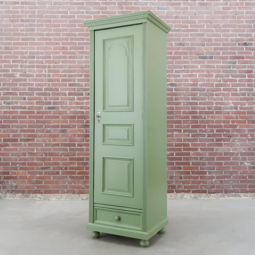 Groene eendeurs linnenkast - Afbeelding 2