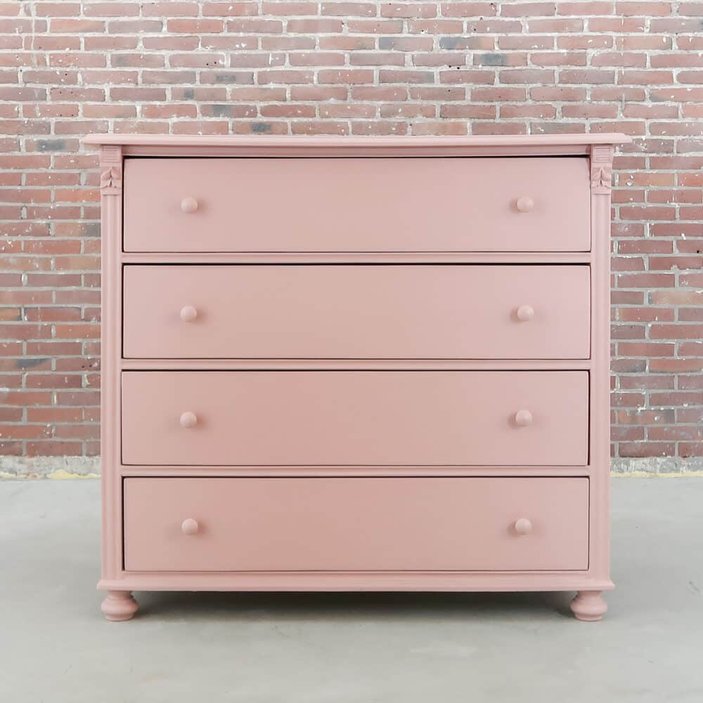 Roze brocante ladekast