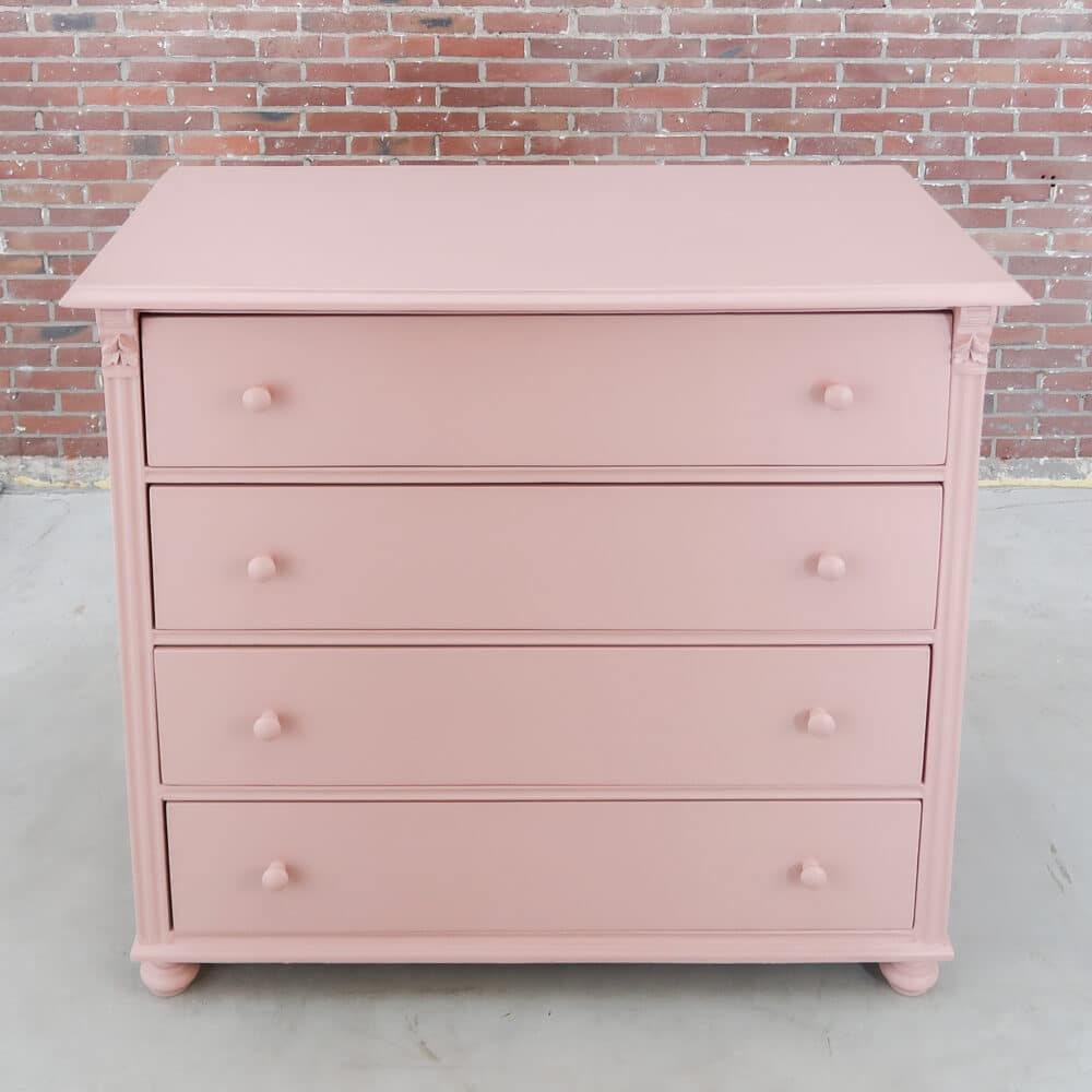Roze brocante ladekast - Afbeelding 2