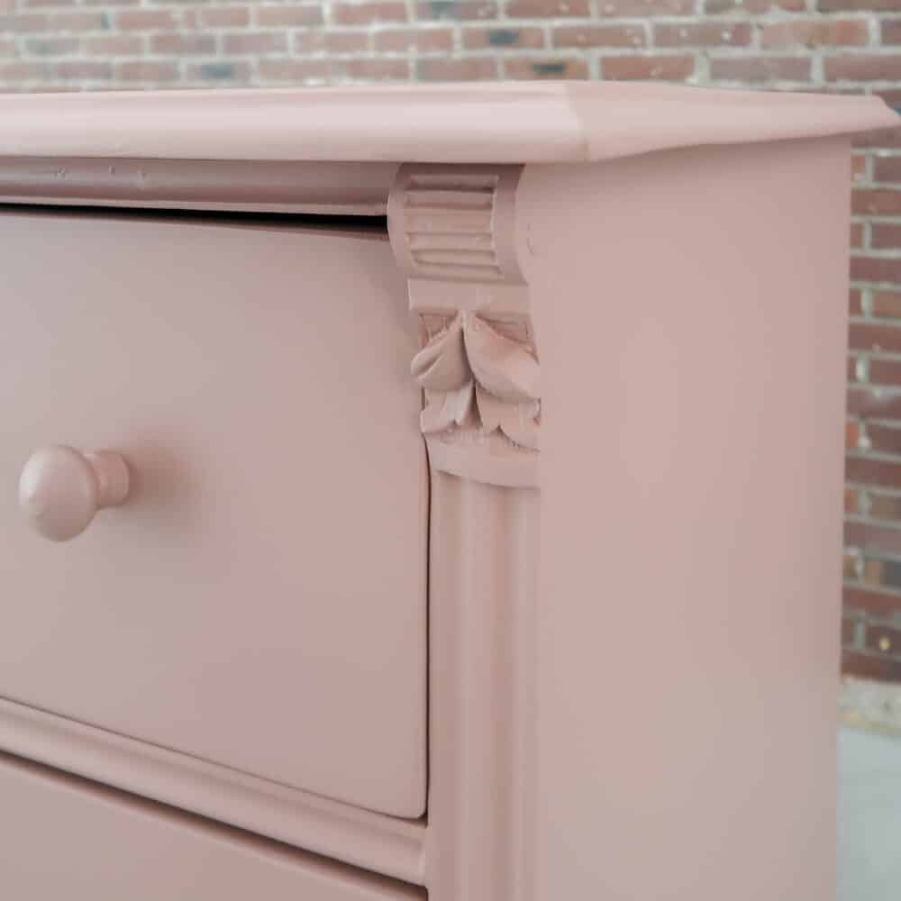 Roze brocante ladekast - Afbeelding 6