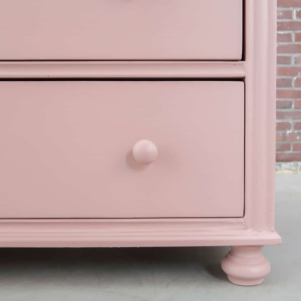 Roze brocante ladekast - Afbeelding 7