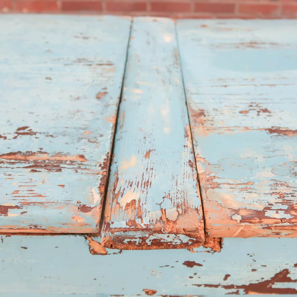 Blauwe houten klepbank - Afbeelding 10