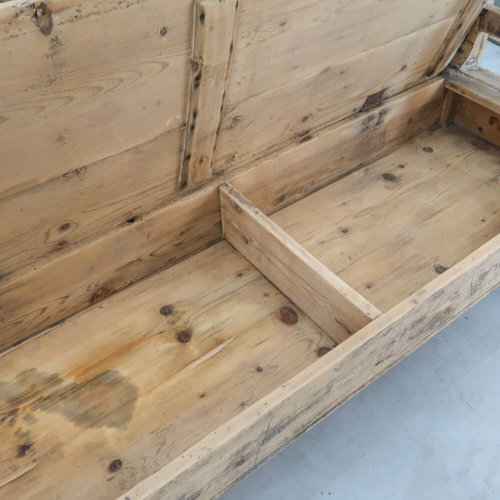 Brocante houten bank - Afbeelding 4