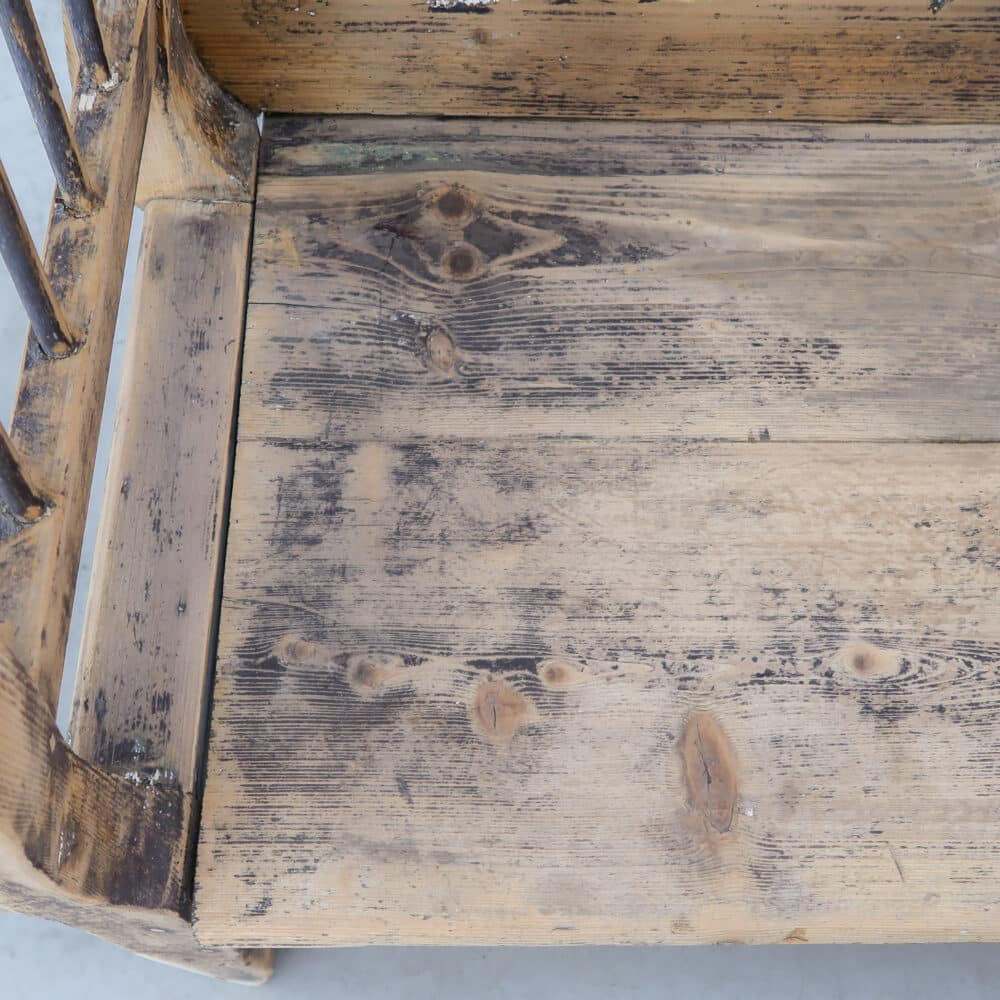 Brocante houten bank - Afbeelding 7