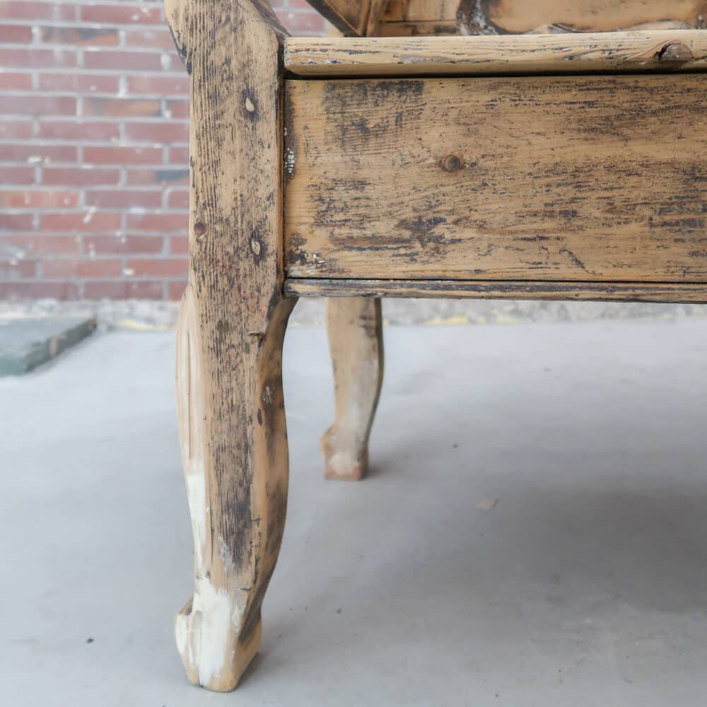 Brocante houten bank - Afbeelding 10