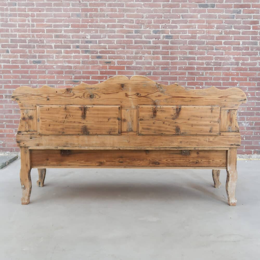 Brocante houten bank - Afbeelding 11