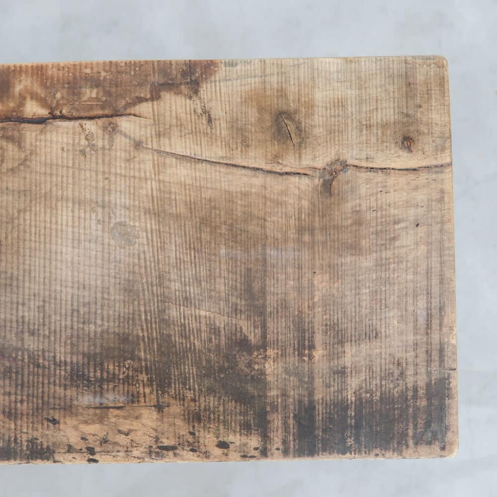 Brocante houten bankje - Afbeelding 3