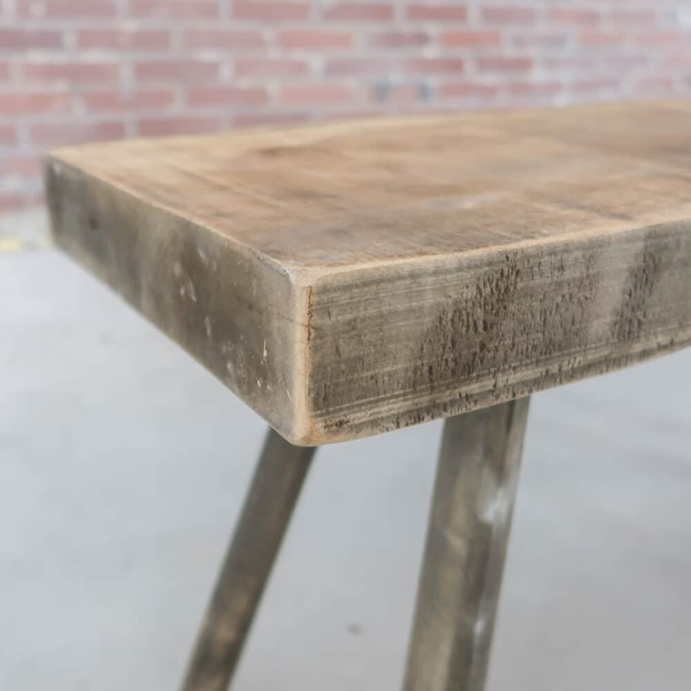 Brocante houten bankje - Afbeelding 2