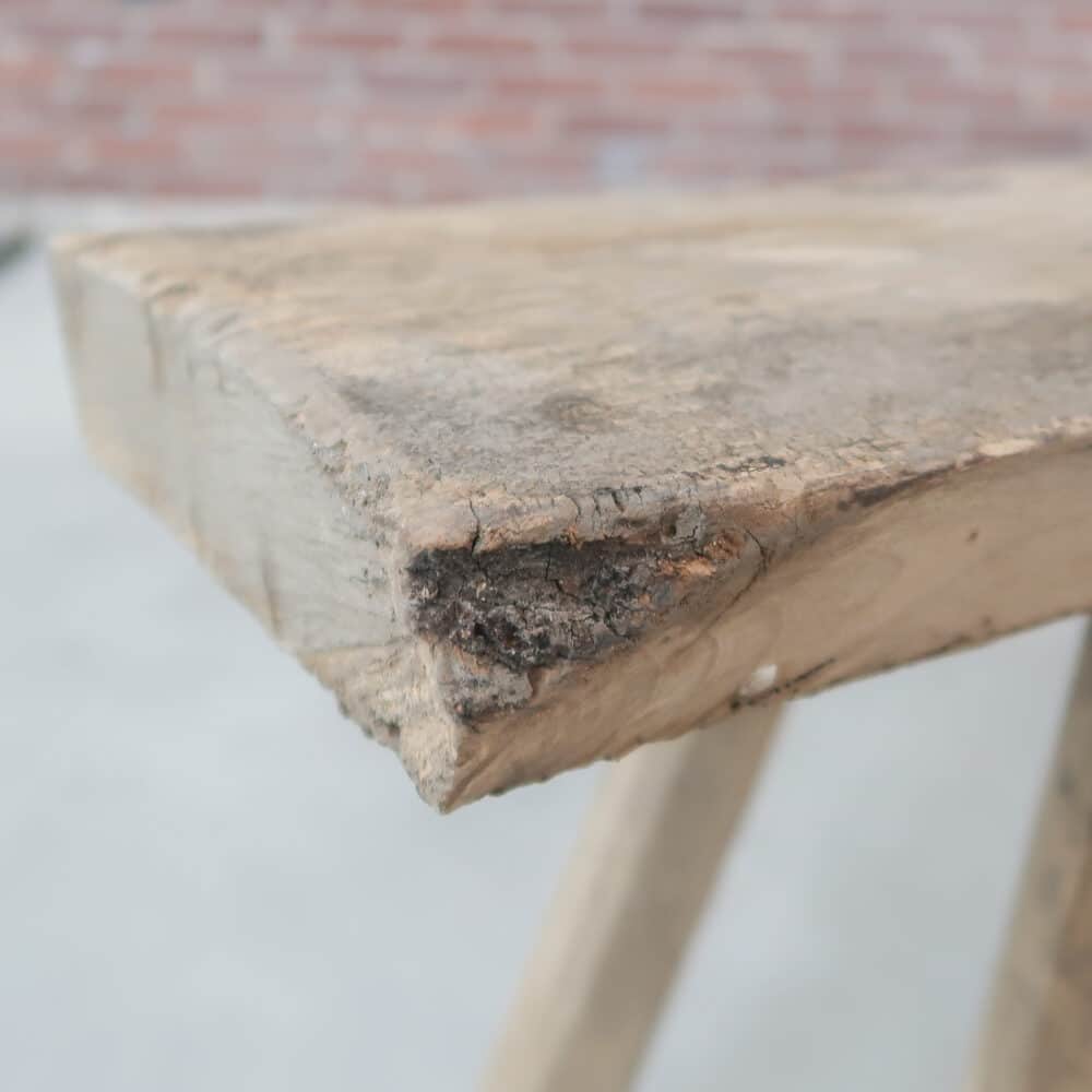 Brocante houten bankje - Afbeelding 6