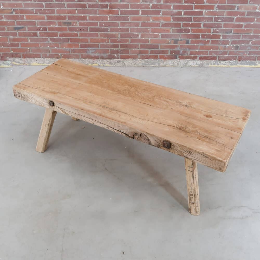 Lage houten slachttafel - Afbeelding 2