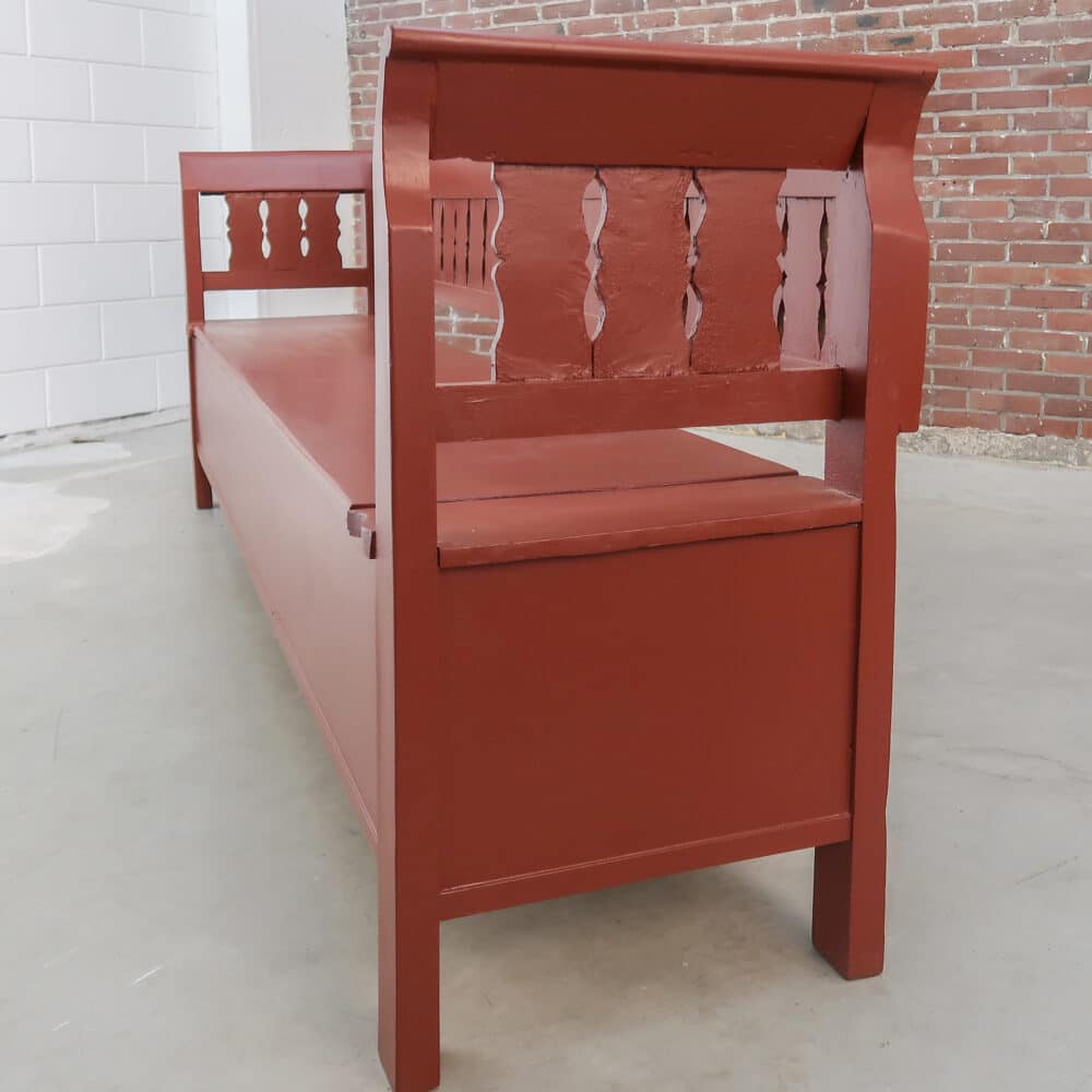 Brocante rode klepbank - Afbeelding 10