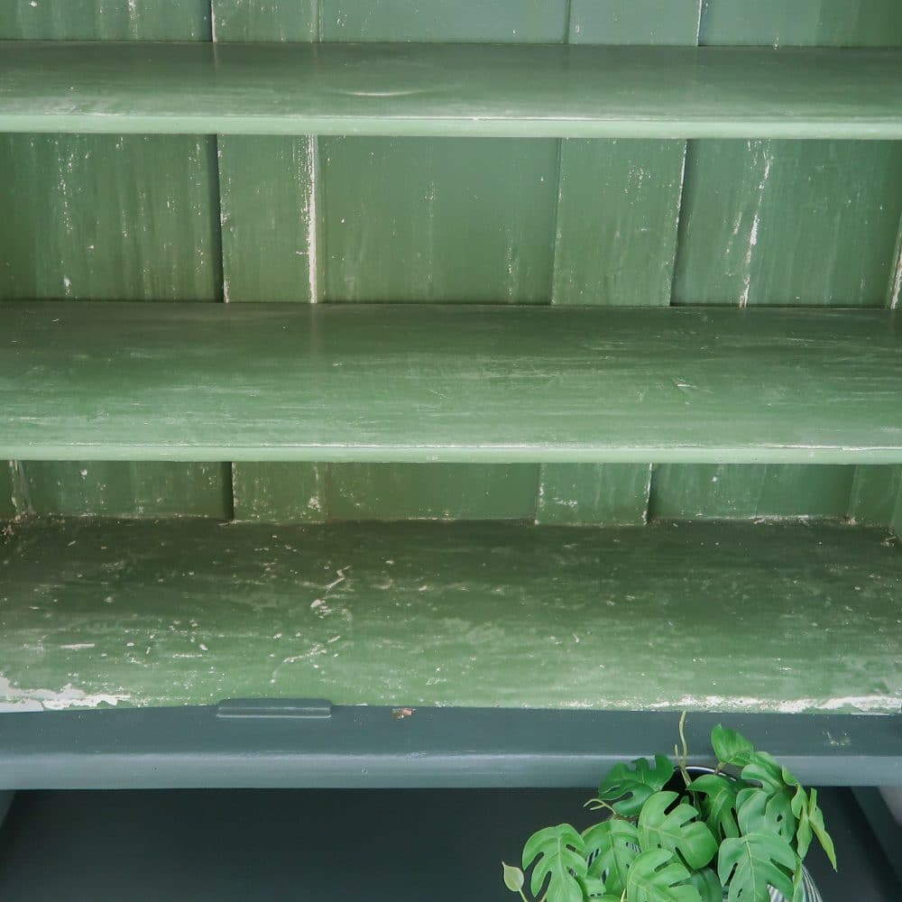 Brocante groene buffetkast - Afbeelding 4