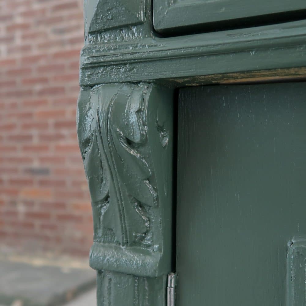 Brocante groene buffetkast - Afbeelding 9