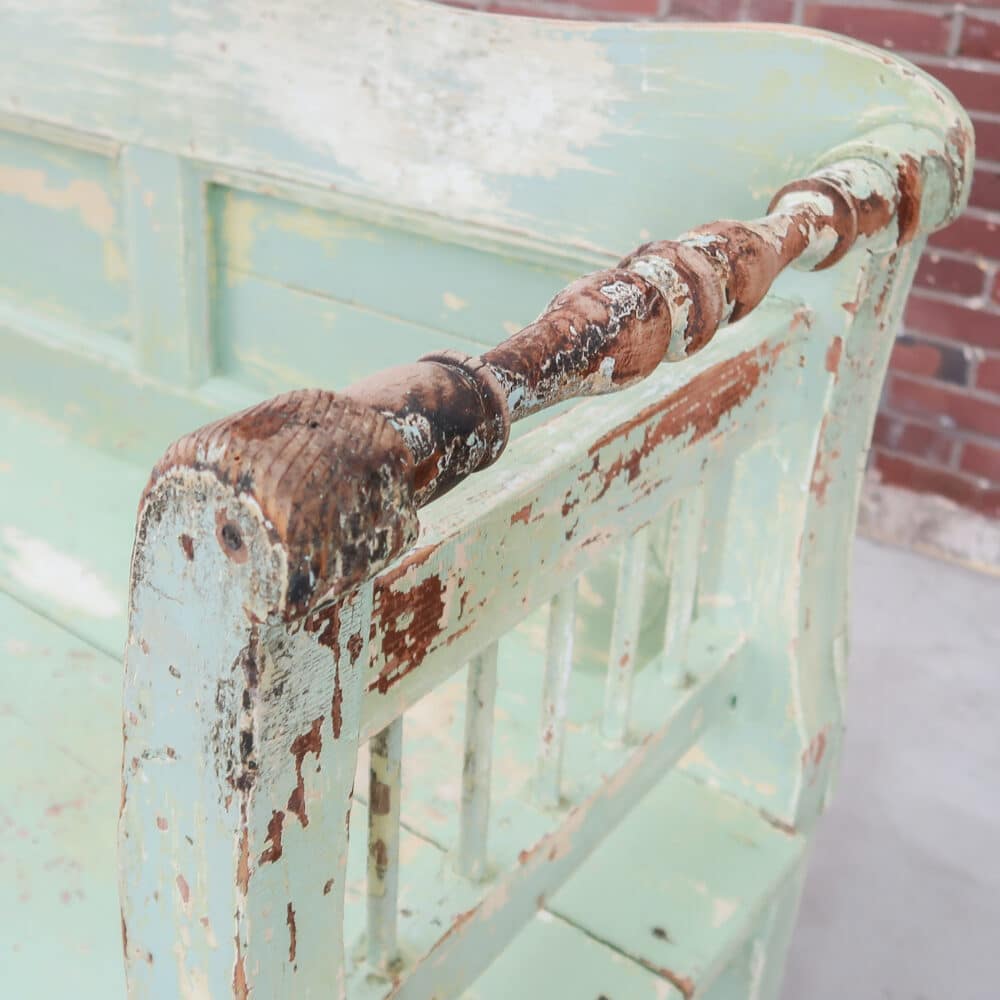 Brocante houten bank - Afbeelding 5
