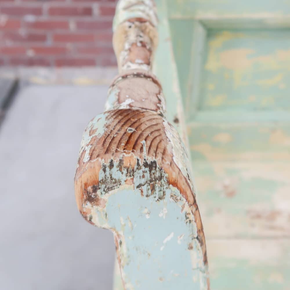 Brocante houten bank - Afbeelding 6