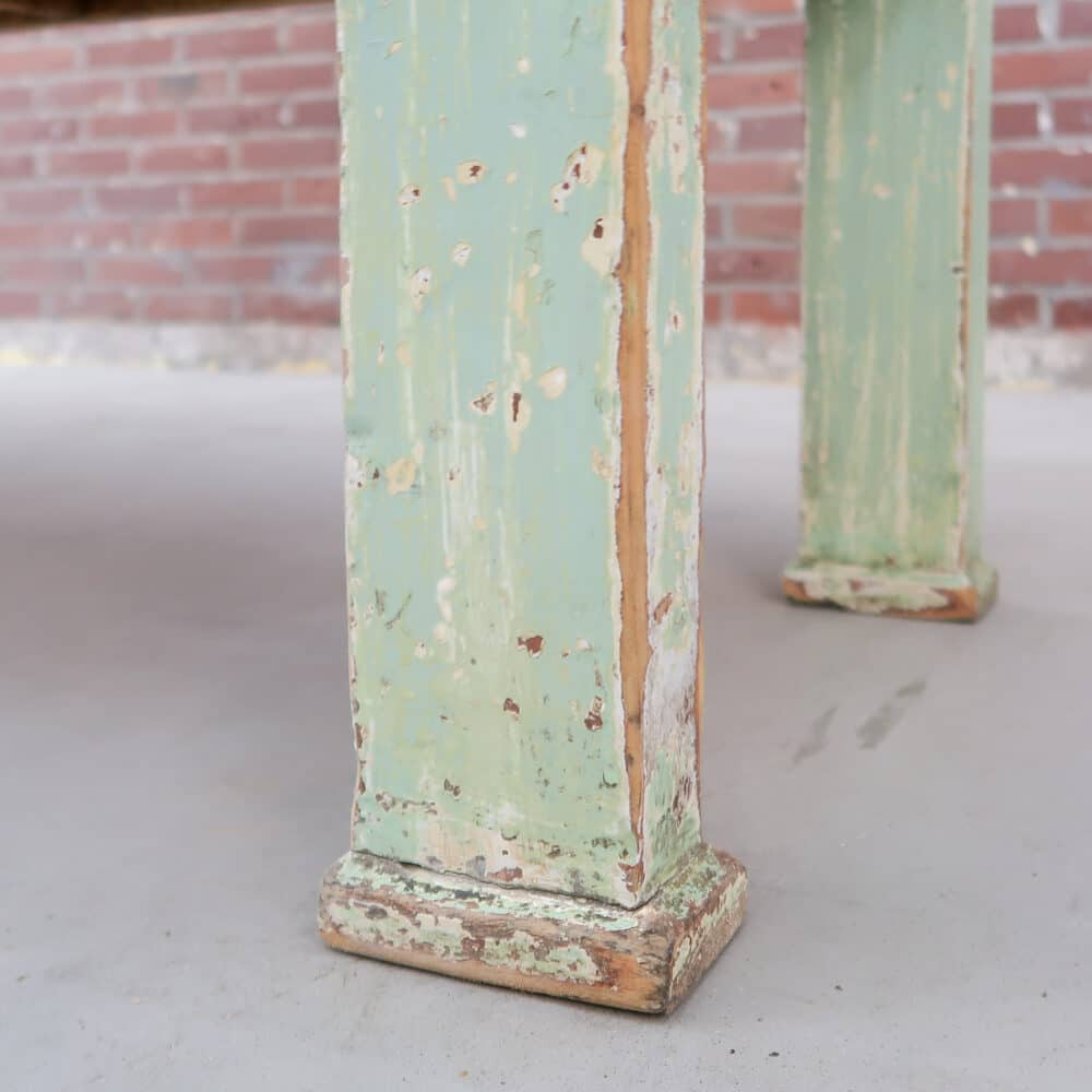 Brocante houten bank - Afbeelding 9