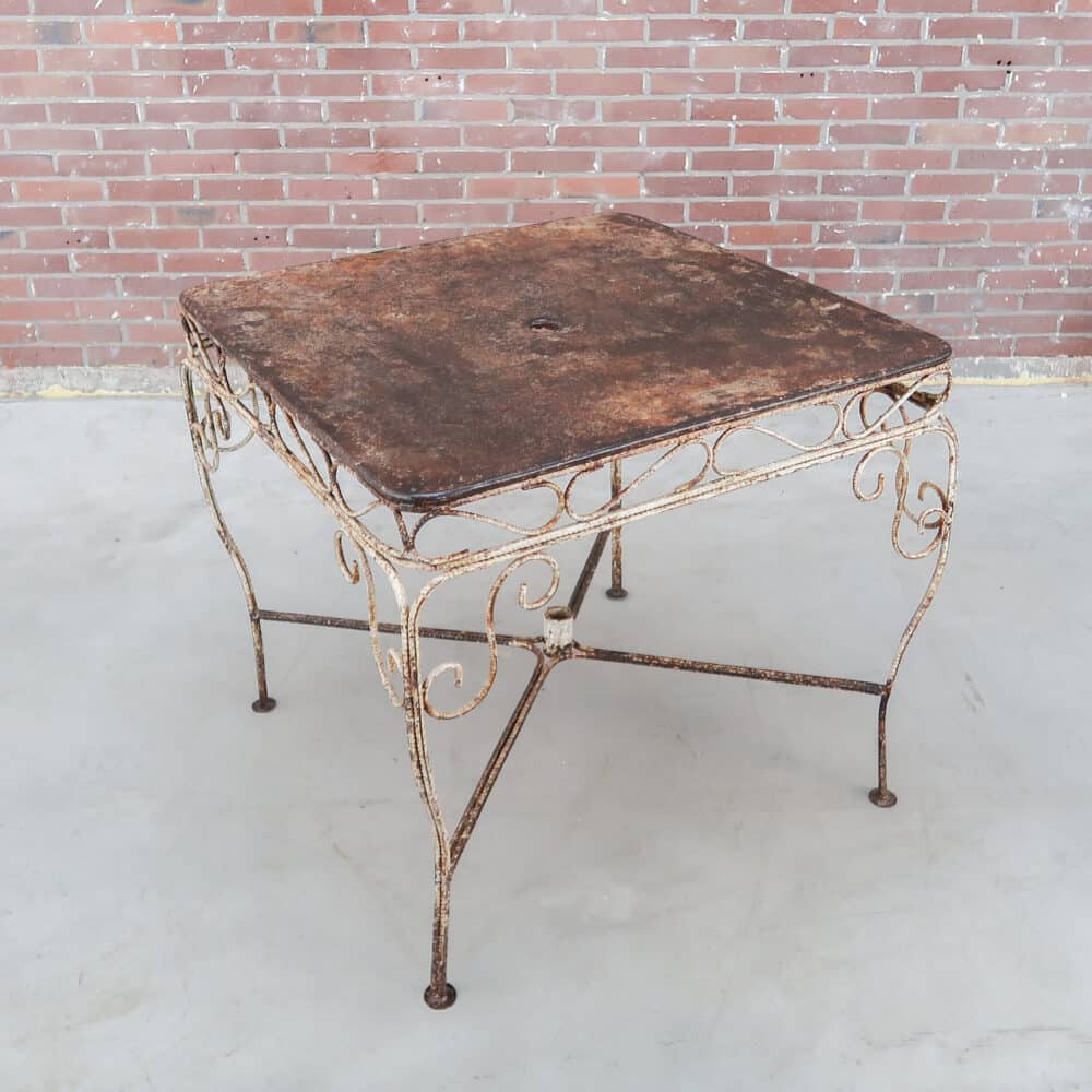 Brocante bistroset - 4 stoelen en tafel - Afbeelding 4