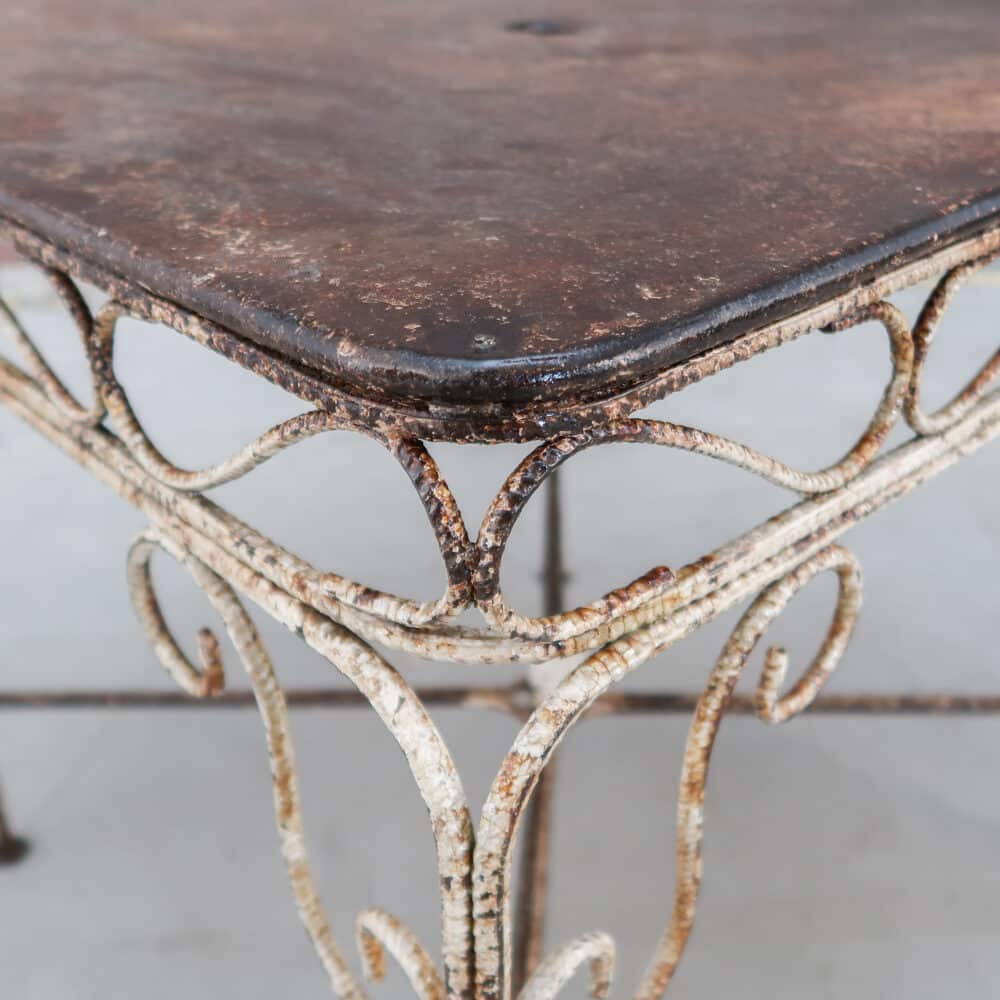 Brocante bistroset - 4 stoelen en tafel - Afbeelding 6