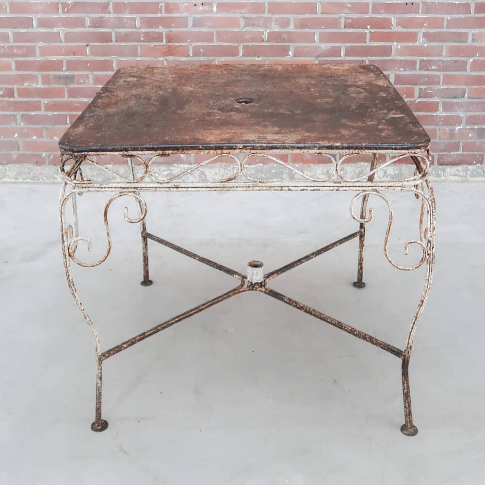 Brocante bistroset - 4 stoelen en tafel - Afbeelding 5
