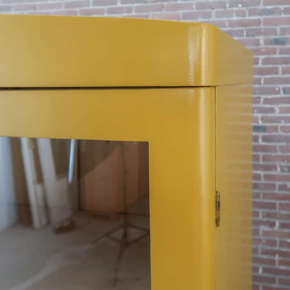 Brocante gele vitrinekast – Bild 5