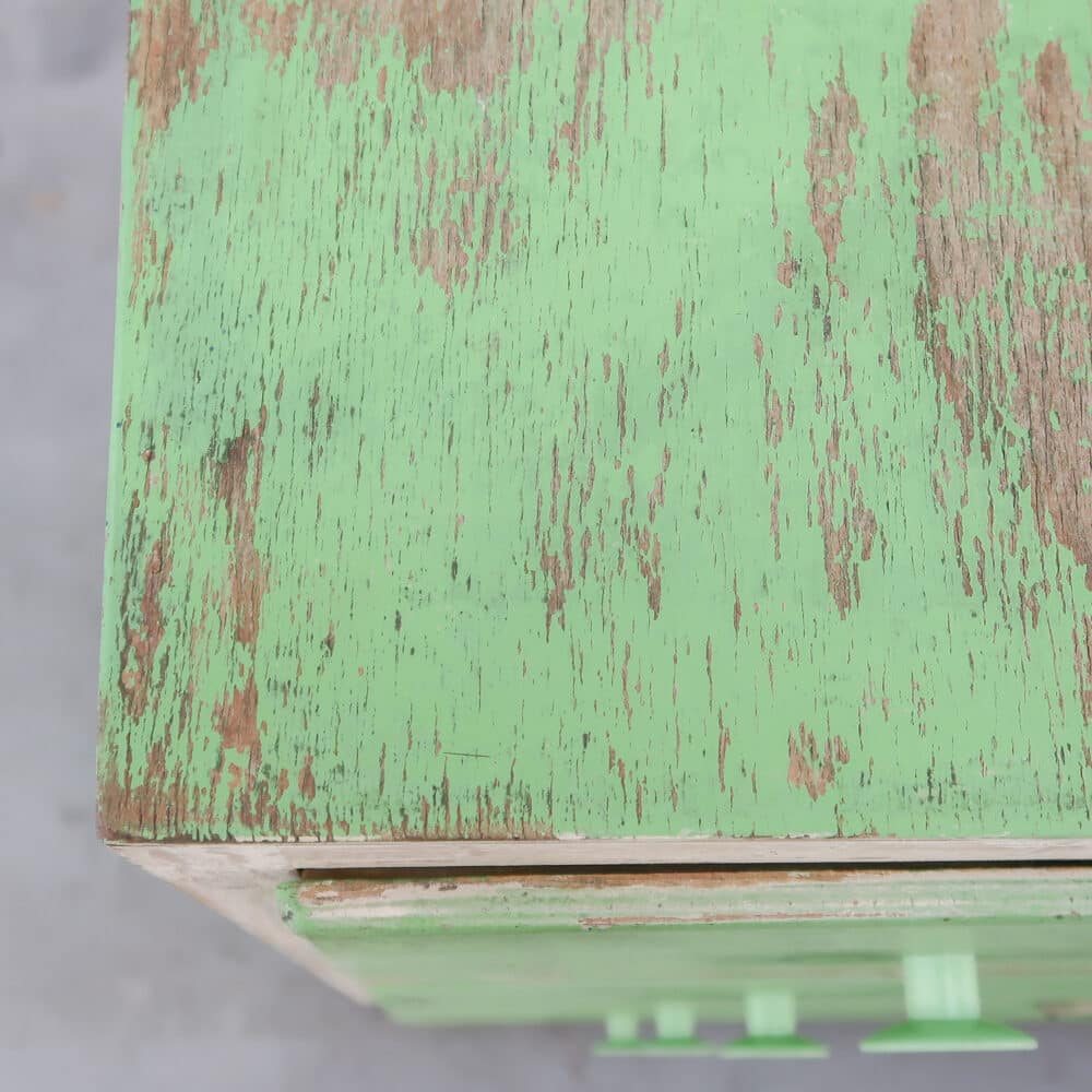 Groene brocante ladekast - Afbeelding 5