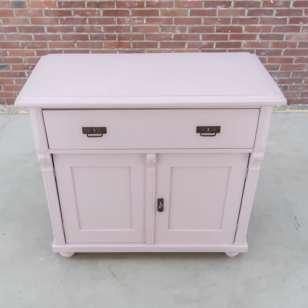 Brocante roze dressoir - Afbeelding 3