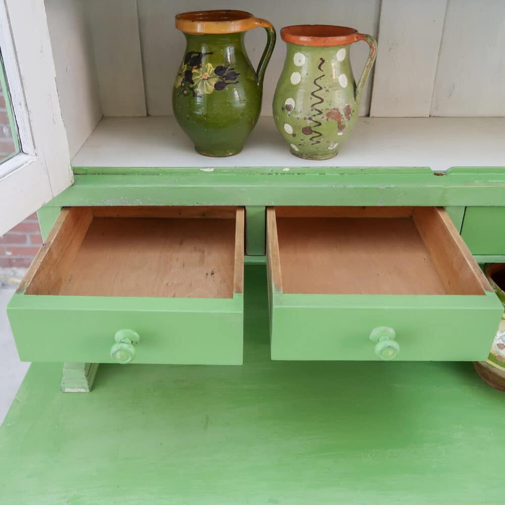 Brocante groene buffetkast – Bild 4