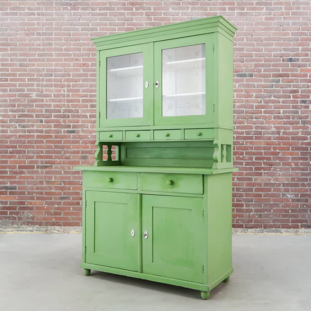 Brocante groene buffetkast – Bild 16