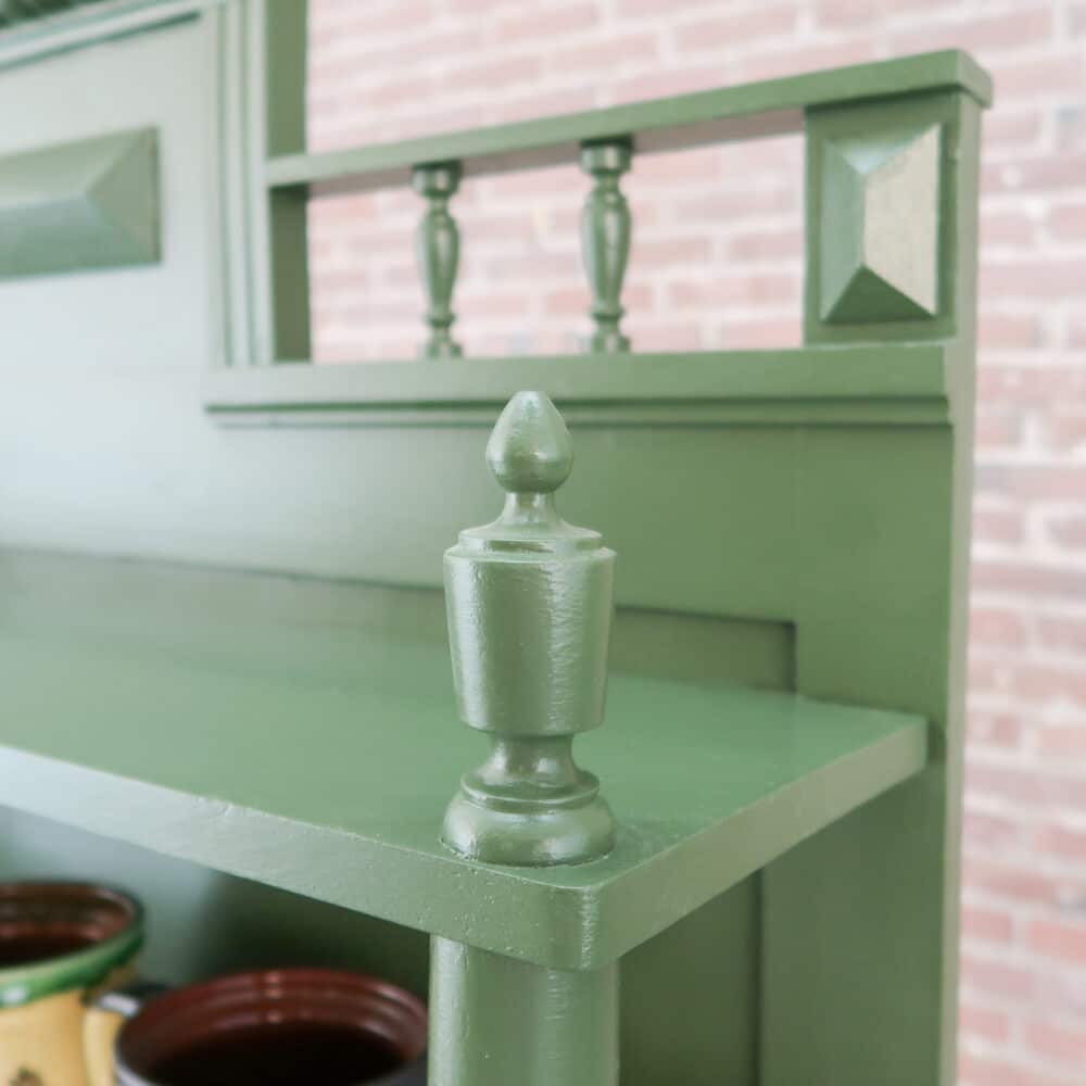 Brocante groene buffetkast - Afbeelding 4